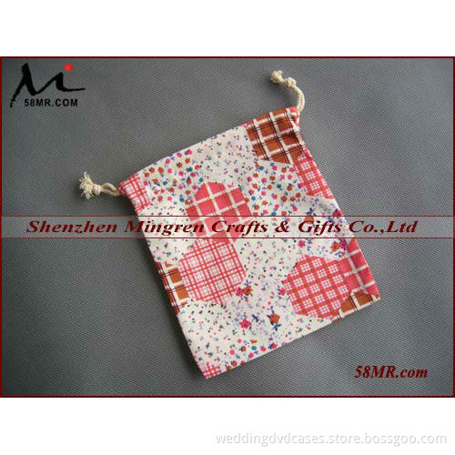 Wholesale Cotton Fabric Drawstring Bag,Sequin Drawstring Bag